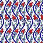 20x25 Cm Ac 1020 Sarmaşık Laleli Çini Karo
