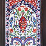 40x60 Kütahya Çini Kırmızı Göbekli El Dekoru 507