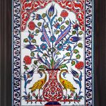 40x60 Sülün Kuşlu Çini Desenli El dekoru 513 Pano