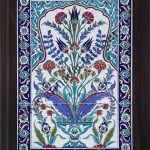 40x60 Kütahya Çinisi Hançer Desenli El dekoru 611