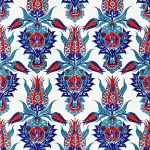 20x25 Cm Ac 309 Tek Lale desen Çini Karo