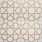 20x20 Cm SP 89 Beyaz Metalik Çini Karo