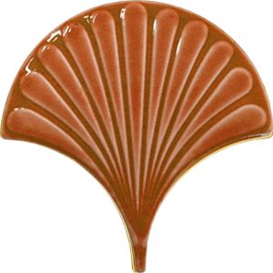17x17 cm Karamel İstiridye Balık Pulu Çini