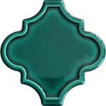 12x12 Ottoman Rölyefli Arabesk Yeşil Çini