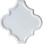12x12 Ottoman Rölyefli Arabesk Beyaz Çini