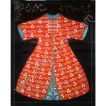 80*100 Osmanlı Kırmızı Zeminli Cintemanili Kaftan