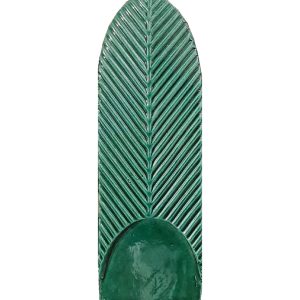 Yeşil Geçmeli Palm Life Yaprak Çini