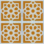 20x20 Cm SP 101 Sarı Türk Yıldız Çini Karo