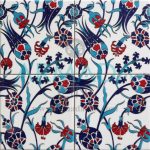 20x20 SP-105 Lale Desenli İznik Çini Karo