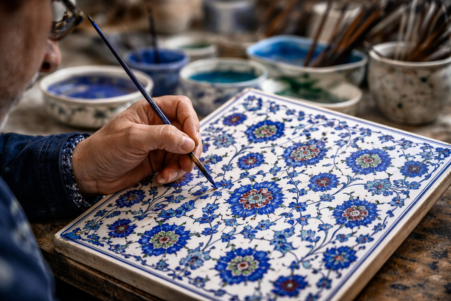 Geleneksel çini deseni örneği