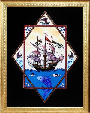80x100 Cm ED 682 Yıldız Kalyon Çini Pano