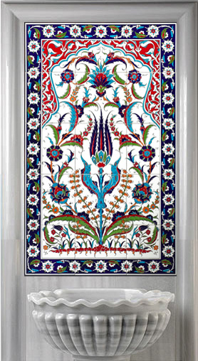 60x100 Cm ED 624 Hançerli Eldekoru Çini Pano