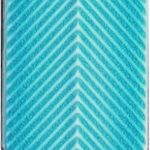 05X15 Cm Çizgili Yaprak  Turkuaz Seramik