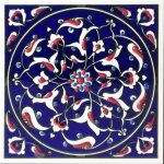 10x10 Cm ED 110 İznik rumi desenli Kütahya Çini karo