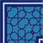 10x10 cm KSK 72 Mavi Türkmen Yıldızı Çini Bordür Köşe