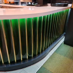 10x100 Bar Önü Yeşil Seramik Oluklu Çini