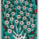 10x20 Cm ED 207 Yeşil Hayat Ağacı Eldekoru Çini Karo