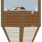 120X160 Sarı Kahve Beyaz Cami Kürsüsü