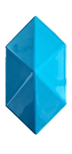 12,5x25 Cm Turkuaz Diamond Piramit Altıgen Çini Seramik