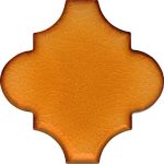 12x12 Ottoman Düz Arabesk Karamel Çini