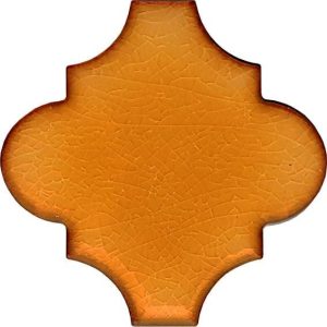 12x12 Ottoman Düz Arabesk Karamel Çini