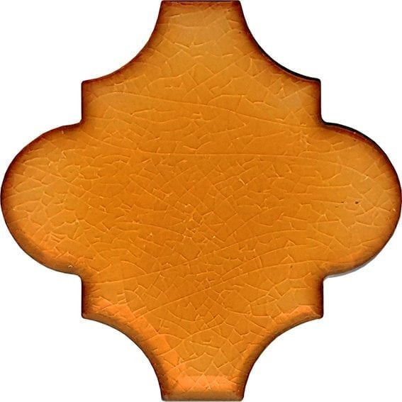 12x12 Ottoman Düz Arabesk Karamel Çini