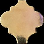 12x12 Ottoman Düz Arabesk Bronz Çini