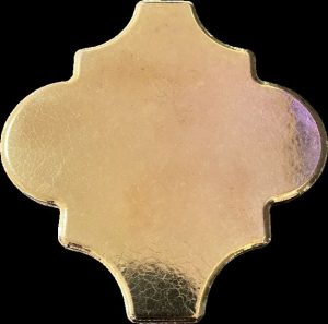 12x12 Ottoman Düz Arabesk Bronz Çini