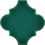 12x12 Ottoman Düz Arabesk Yeşil Çini