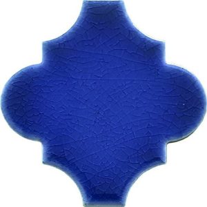 12x12 Ottoman Düz Arabesk Kobalt Çini