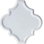12x12 Ottoman Rölyefli Arabesk Beyaz Çini