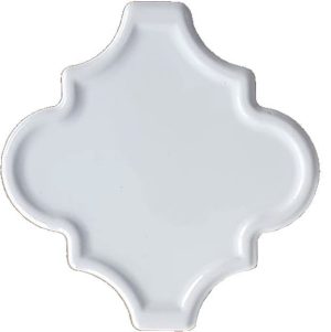 12x12 Ottoman Rölyefli Arabesk Beyaz Çini