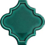 12x12 Ottoman Rölyefli Arabesk Yeşil Çini