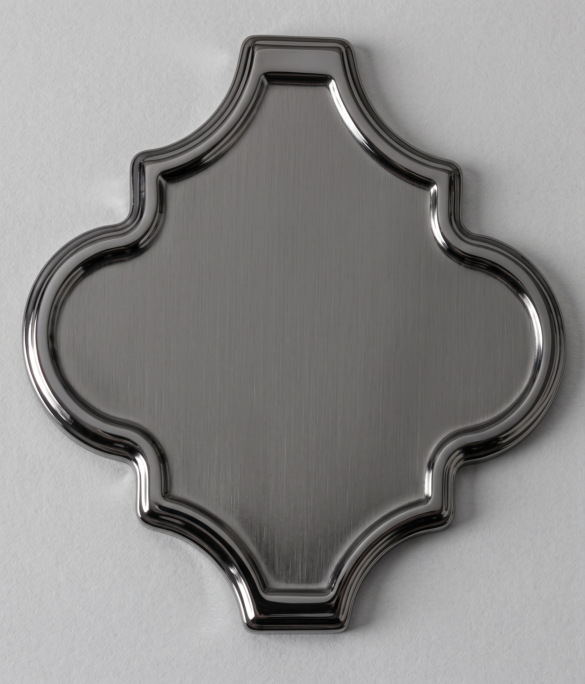 12x12 Ottoman Rölyefli Arabesk Antrasit Çini