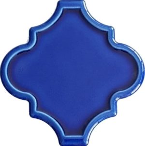 12x12 Ottoman Rölyefli Arabesk Kobalt Çini