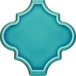 12x12 Ottoman Rölyefli Arabesk Turkuaz Çini