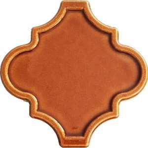 12x12 Ottoman Rölyefli Arabesk Karamel Çini