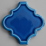 12x12 Ottoman Rölyefli Petrol Mavisi Çini