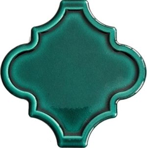12x12 Ottoman Rölyefli Zümrüt Yeşili Çini