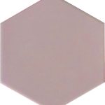 15x17 Cm Düz Açık Pembe Altıgen Seramik
