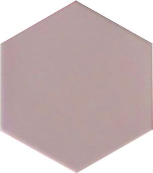 15x17 Cm Düz Açık Pembe Altıgen Seramik