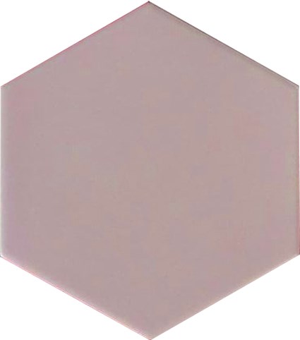 15x17 Cm Düz Açık Pembe Altıgen Seramik