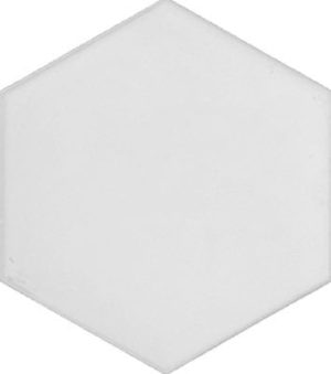15x17 Cm Düz Beyaz Altıgen Seramik
