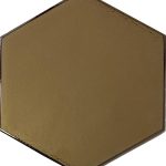 15x17 Cm Düz Bronz Altıgen Seramik