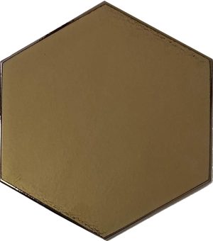 15x17 Cm Düz Bronz Altıgen Seramik