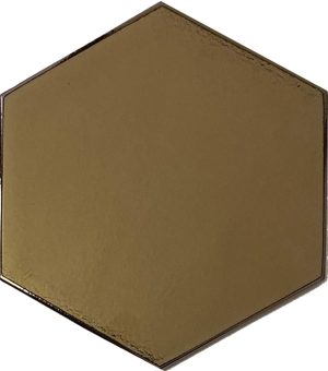 15x17 Cm Düz Bronz Desen Altıgen Çini Karo