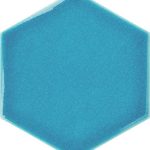15x17 Cm Düz Turkuaz Altıgen Seramik