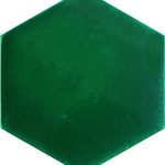 15x17 Cm Düz Yeşil Altıgen Seramik