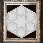15x17 Cm Rölyefli Yıldız Beyaz Altıgen Çini Karo