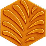 15x17 Cm Yaprak Karamel Altıgen Seramik